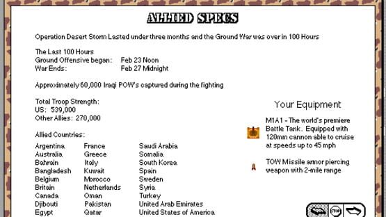 Screenshot Operation: Desert Storm