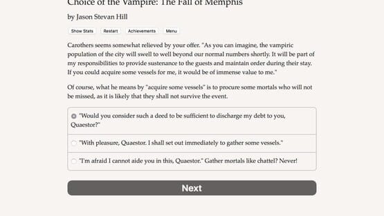 Screenshot Choice of the Vampire: The Fall of Memphis