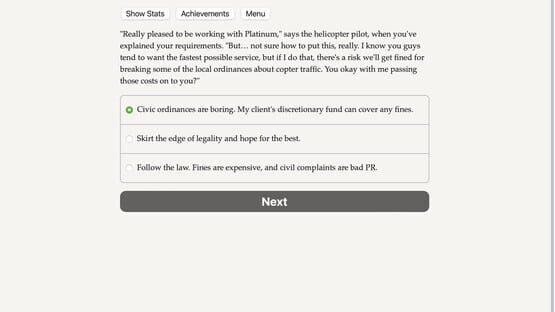 Screenshot Elite Status: Platinum Concierge