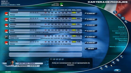 Screenshot PC Fútbol 2000