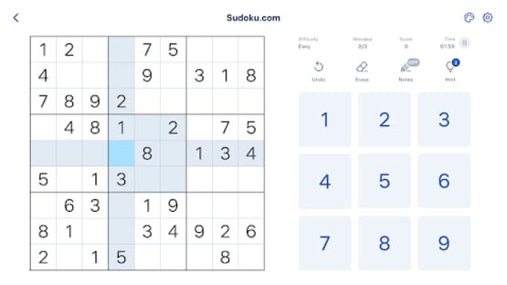Screenshot Sudoku.com
