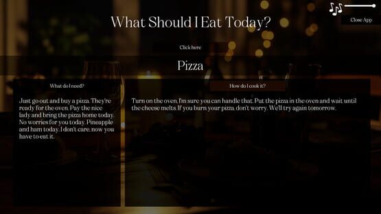 Screenshot What Should I Eat