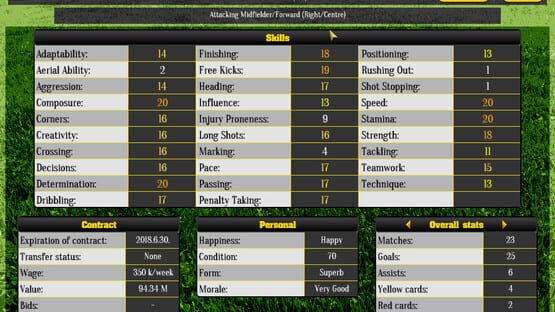 Screenshot Global Soccer Manager