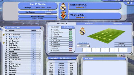 Screenshot PC Fútbol 2007