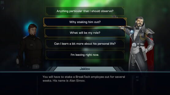 Screenshot S.A.I.A awaknening: a Robothorium visual novel