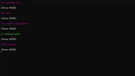 Screenshot Nick's Text Adventure