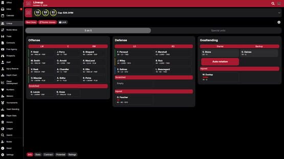 Screenshot Hockey Legacy Manager 25
