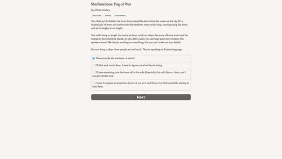 Screenshot Machinations: Fog of War