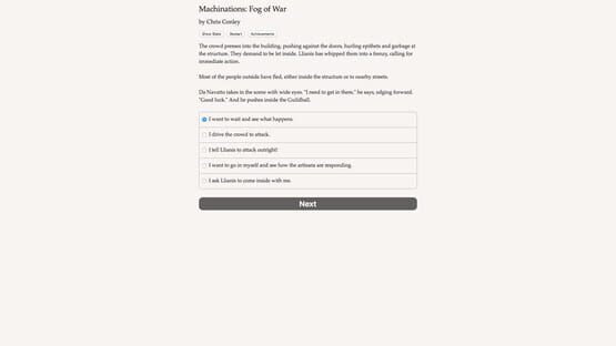 Screenshot Machinations: Fog of War