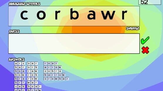Screenshot Anagramarama