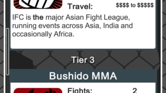Screenshot MMA Manager