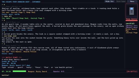 Screenshot The Escape From Dungeon Keep