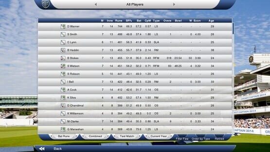 Screenshot Cricket Captain 2014
