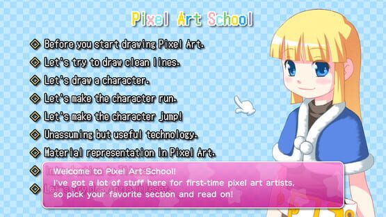 Screenshot Pixel Art School