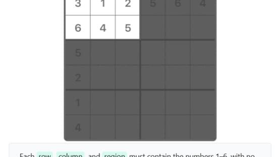 Screenshot Mini Sudoku