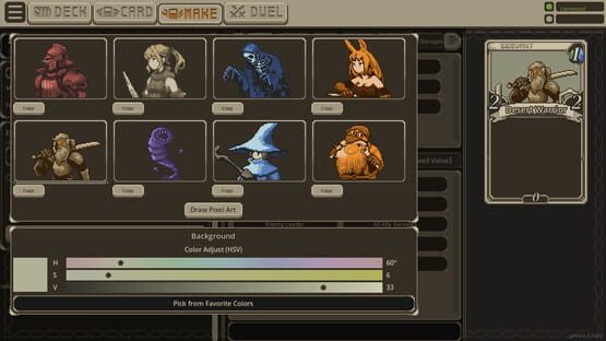 Screenshot Card Make Arena