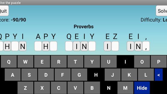 Screenshot Cryptogram Puzzles