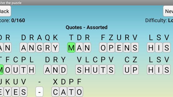 Screenshot Cryptogram Puzzles