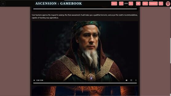 Screenshot Ascension Gamebook
