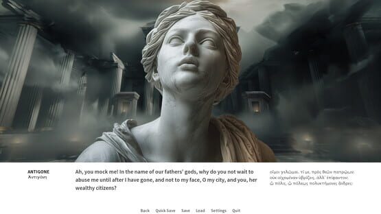 Screenshot Oedipus / Antigone