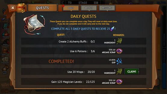 Screenshot The Magician's Research