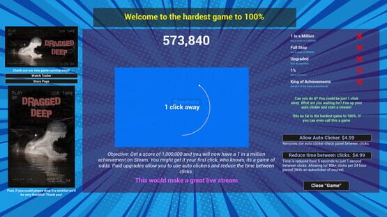 Screenshot 1 in a Million: A Game of Odds