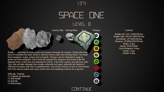 Screenshot Asteroids