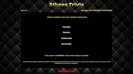 Screenshot Athena Trivia