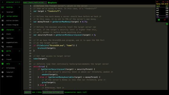 Screenshot Bitburner