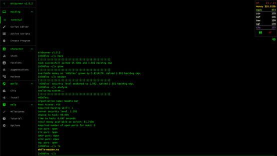 Screenshot Bitburner