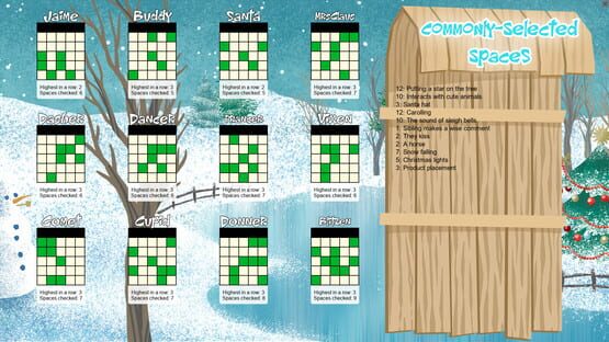 Screenshot Christmas Movie Bingo