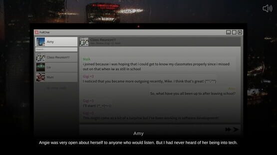 Screenshot Class Reunion Chat Room