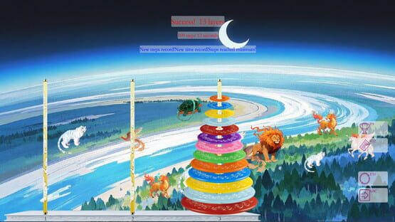 Screenshot Colorful Tower of Hanoi