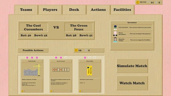 Screenshot Cool Cucumber Cricket Manager