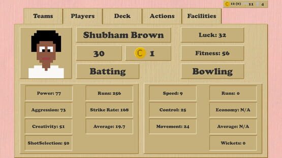 Screenshot Cool Cucumber Cricket Manager