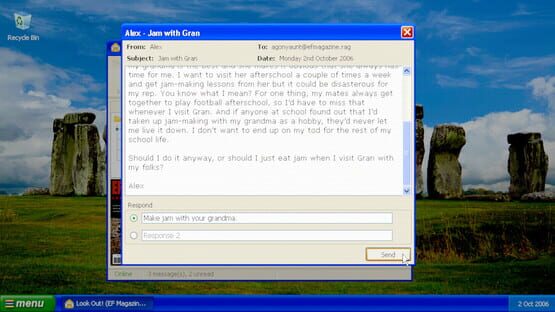 Screenshot Dear Agony Aunt