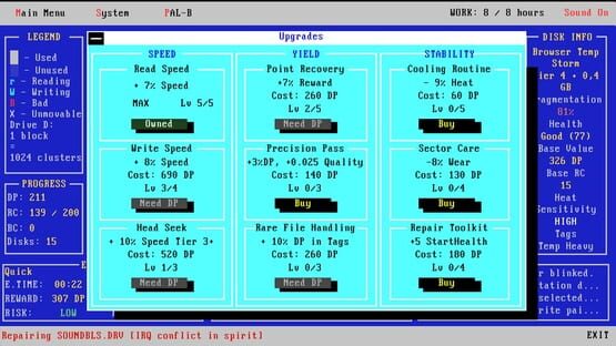 Screenshot Defrag Incremental