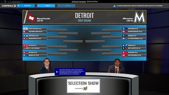 Screenshot Draft Day Sports: College Basketball 2021