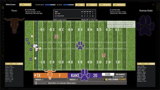 Screenshot Draft Day Sports: College Football 2024