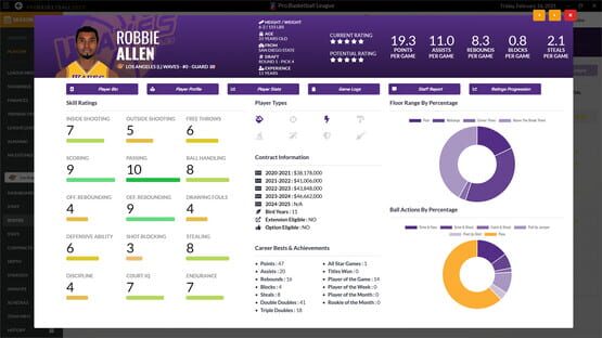 Screenshot Draft Day Sports: Pro Basketball 2021