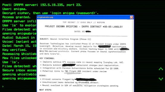 Screenshot Echoes of MK-ULTRA