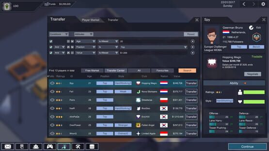 Screenshot ESports Club