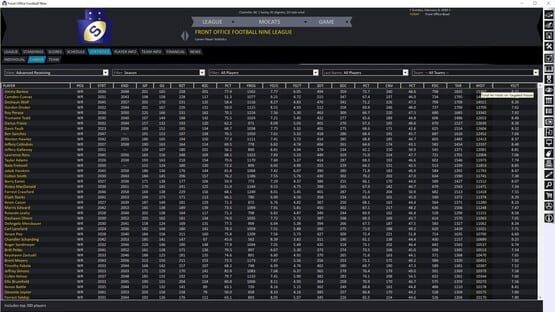 Screenshot Front Office Football Nine