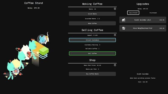 Screenshot Galactic Coffee Shop