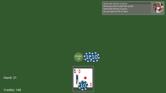 Screenshot Hit and Stand Blackjack