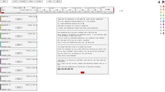 Screenshot Idle: Generators