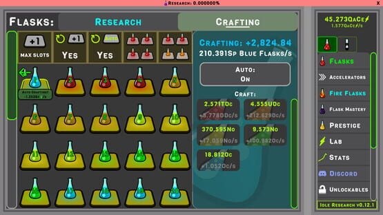 Screenshot Idle Research