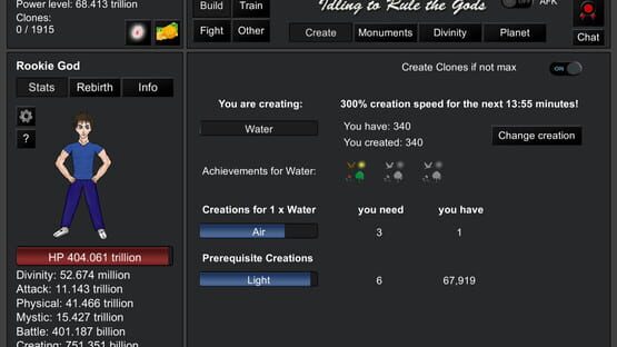 Screenshot Idling to Rule the Gods