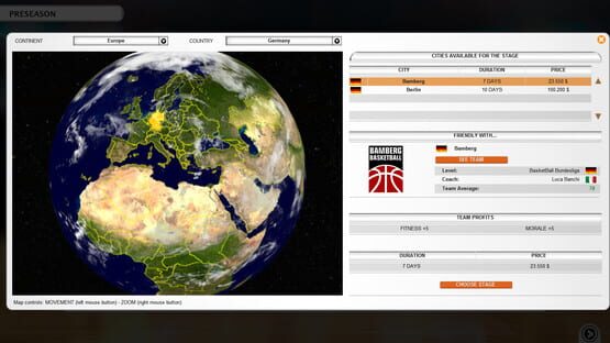 Screenshot International Basketball Manager