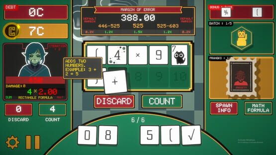 Screenshot Margin of Error